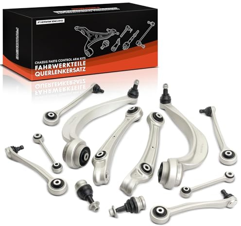Frankberg 12x Querlenker Satz Vorne | Kompatibel mit A4 8K2 A4 Avant 8K5 Q5 8RB 1.8L-4.2L 2007-2009 Replace# 8K0407506B,8K0407505B
