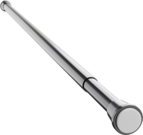 ALU DUSCHVORHANGSTANGE TELESKOPSTANGE SCHWARZ KLEMMSTANGE DUSCHSTANGE ► Rostfrei - 8 Längen ab 45 cm bis 300 cm TOP (125-220 cm)