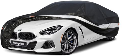 Weleyclore Car Covers for Outside Storage Custom Fit For Bmw Z4 Coupe, Outdoor Car Cover 100% Waterproof Breathable Sun Rain Dust UV Protection With Cotton.