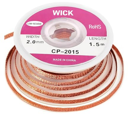 1 Pcs Suction Welding Wire, Solder Wick, Desoldering Wick with Flux No-Clean Electronic Copper Wire, Desoldering Wick Braid Remover Desolder Soldering Desoldering, Wick Braid Remover Desolder