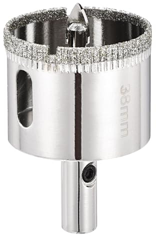 PATIKIL 1-1/2 38mm Diamond Hole Saw with Center Drill Bit for Glass | Diamond Hole Cutters Hollow Core Drill Bits for Fiberglass, Tile, Porcelain, Ceramic