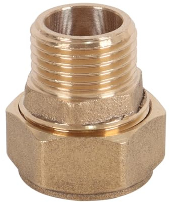 DUZEPA 2 racores de compresión de 20 mm x 1/2 con rosca macho para tubería compuesta de aluminio, sistema de rosca para tubería compuesta multicapa, acoplamiento de compresión de transición.