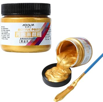 LEMONSTONE 100ml Goldene Acrylfarbe, Große Metallic Goldfarbe