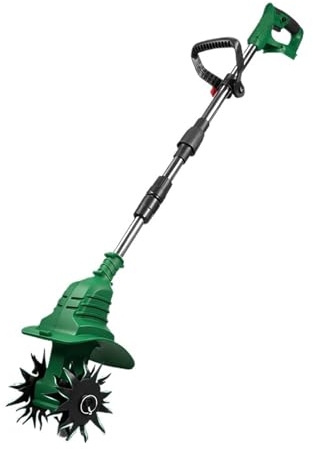 Cultivateur Électrique sans Fil 1800W, Portable, Coupe Gazon, Outil De Retournement du Sol Jardin, for Broche Batterie 21V Mission Puissante(1 Battery)