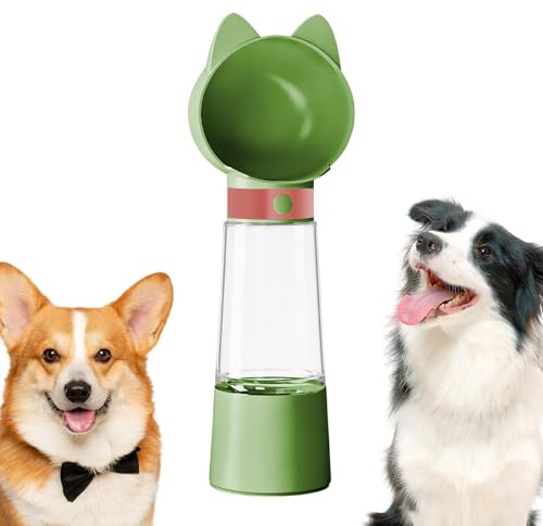 Botella de Agua para Perros de Viaje Dispensador portátil 2 en 1 a Prueba