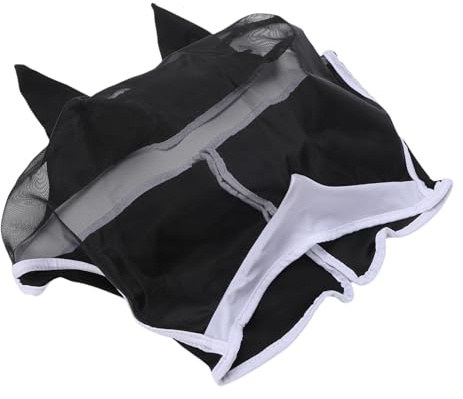 Jenivaint Hästflugmask Mesh Hästflugmask med öron Andas Ansiktsskydd Av (L)