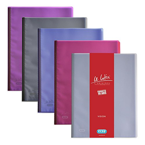 ELBA Protège document Le Lutin Vision PVC 30 pochettes 60 vues Coloris Aléatoire Translucide