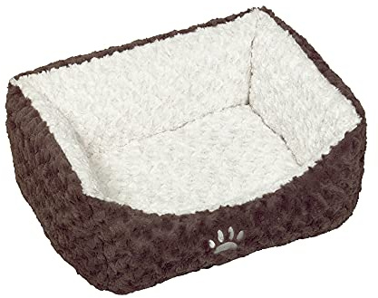 Nobby 71179 Komfortbett für Hunde Neiku, 45 x 40 x 18 cm, braun/weiß