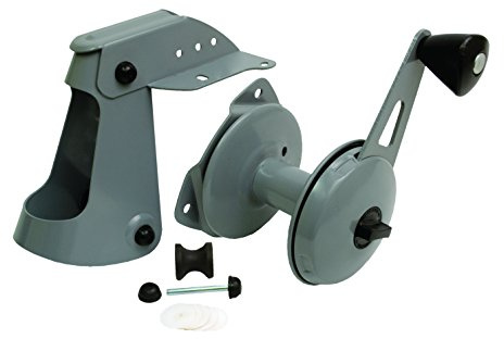 Attwood 13710-4 Anchor Lift System, Lifts and Drops Anchor, Heavy-Gauge Steel, Self-Lubricating Nylon Wheels