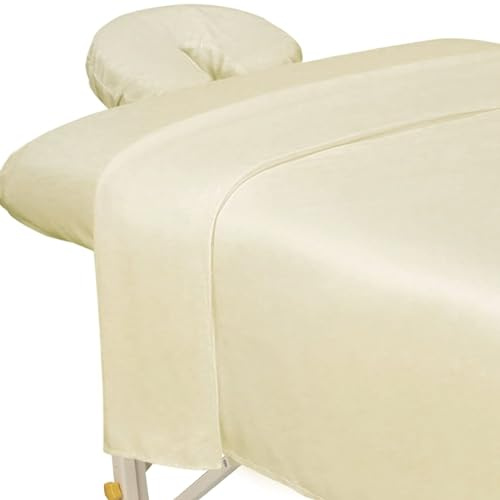 ForPro Professional Collection - Ensemble de draps de massage 3 pièces en microfibre de qualité supérieure, ultra léger, résistant aux taches et aux plis, comprend un drap plat de massage, un