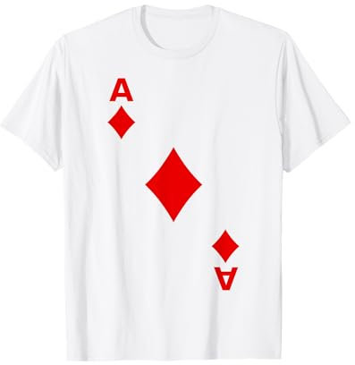 Spielkarte Karo As Karte Karneval Party Verkleidung Kostüm T-Shirt