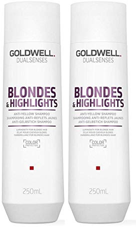 2 er Pack Goldwell DS Blondes & Highlights Anti-Yellow Shampoo 250 ml