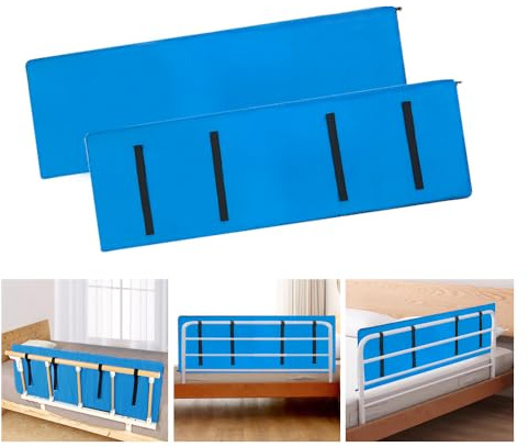 AOSSA Hospital Bed Rail Covers, Bed Rail Padding, Foam Bumper Pads for Elderly Adults Safety, Medical Bedrail Padded Cushion for Seniors, Disabled or Handicapped, Bed Railing Cover (2 Pack)