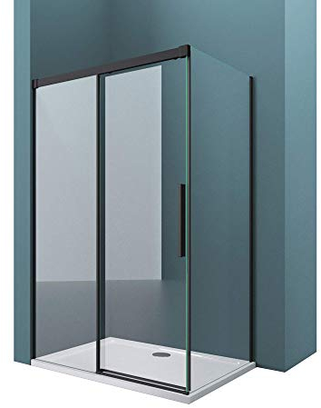 Mai & Mai Box Doccia 80x100cm, Cabina Doccia Rettangolare con Meccanismo di Chiusura Soft Close con Porta Scorrevole Cabina Bagno in Cristallo Trasparente Ravenna12k