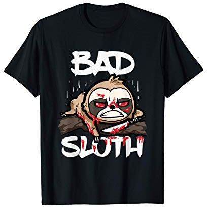 Drôle L'horreur Paresseux Halloween Cadeau Le Mal Sloth T-Shirt