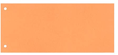 RC Trennstreifen 190g 2-Fach gelocht 22 x 10,5cm KURZ orange 100Stück