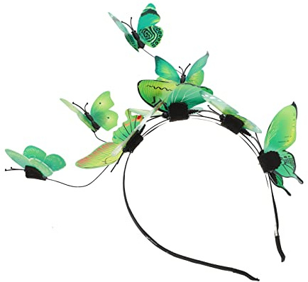 Lurrose Schmetterlings- Stirnbänder Schmetterlings- Fascinator- Stirnband Schmetterlings- Fascinator- Hut Fee Kostümzubehör für Halloween- Party Foto- Requisite