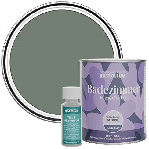 Rust-Oleum wasserfeste dunkelgrün Fliesenfarbe für Badezimmer in Hochglanz Finish - Gelassenheit 750ML
