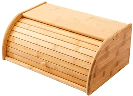 LIOONS Boîte à Pain en Bois pour Cuisine, Seau à Pain de comptoir de Grande capacité avec Porte-Pain de Stockage de Pain Portable