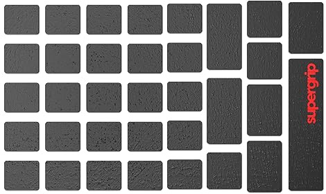 Pulsar Gaming Gears Supergrip för Pre-Cut Keyboard, 0.5 mm | Svettabsorberande, högpresterande halkfritt grepp, 3M-lim, utan rester, ultratunt
