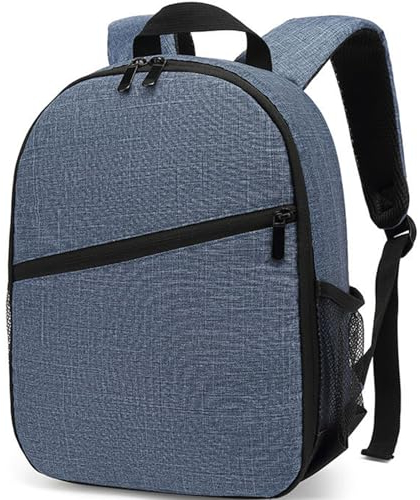 Nayubo Piccola fotocamera Zaino per DSLR SLR Mirrorless Fotocamera da viaggio all'aperto Fotografia impermeabile Unisex Cassa della macchina fotografica Compatibile con Sony/Canon/Nikon/Fuji (blu)