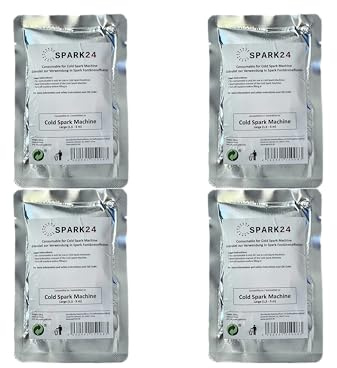 Cold Spark Machine Gránulos para chispas frías chispas de titanio en polvo (4x 200g)