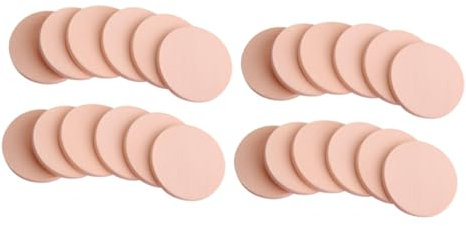 MAGICLULU Lot de 2 Éponges de Maquillage (12 Pièces/) Houppettes Rondes Souples pour Fond de Teint Liquide Et Crème (Pièces)