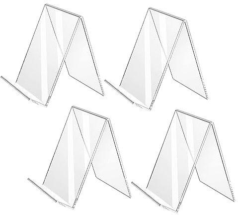 STOBOK 4stücke Acryl Displayständer Schräger Schildhalter Desktop Papier Halter