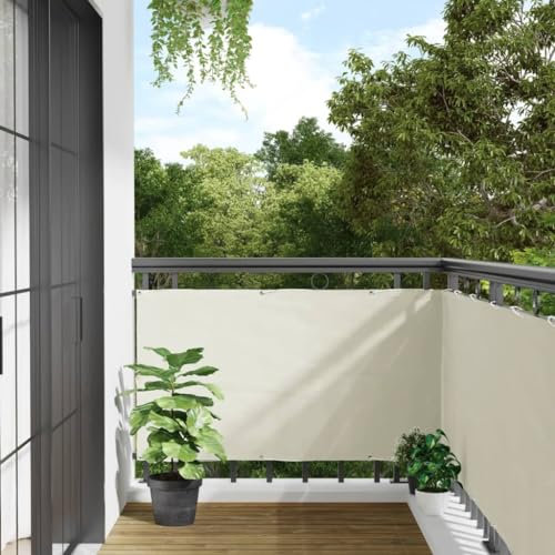 ZEYUAN Garten-Sichtschutz Weiß 500x75 cm PVC, Zaun Sichtschutz, Sichtschutzstreifen, Balkon Sichtschutz, Zaun Garten, Balkonsichtschutz, Balkon Zubehör - 4005398