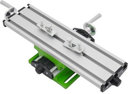Multifunction Worktable, 39.5x24.5x7.8cm Cross Milling Working Table, Cross Slide Table Compound Drilling Slide Table for Mini Table Drills, Electric Drill Holders, Adjustment X-Y