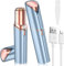Vexloria, depilatore facciale per donne, depilatore elettrico USB per il viso delle donne con luce LED, rasoio facciale indolore, trimmer per donne per il corpo, peli facciali, labbra e mento, blu