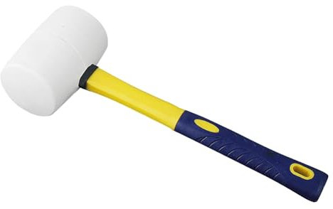 Folpus Martillo de Goma del Piso Martillo de Goma tareas Suaves de Control fácil instalador de Goma mazo Martillo de Nylon para decoración del hogar, Hammerhead Dia 6.6cm