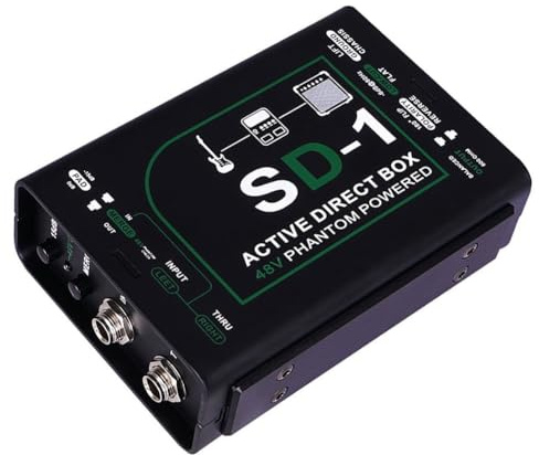 Bnnlqpsttg caja directa para sensor de instrumento bajo caja directa para guitarra sensor instrumento caja directa mono serie cajas de efectos activos caja decir