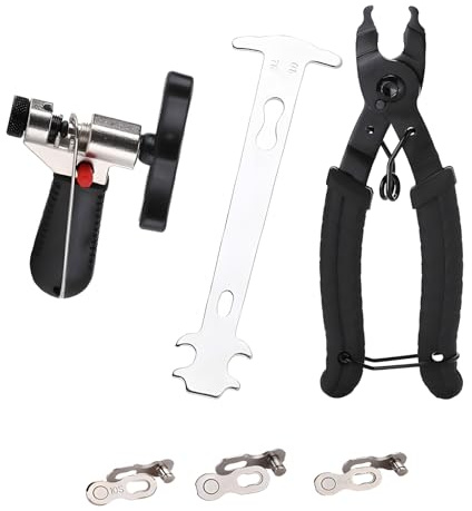 Foyscr Bicycle Chain Pliers, 2 in 1 Portable Chain Link Removal Tool for 7/8/9/10/11 Speed Derailleur Chain Repair Tool, Repair Chain, Remove Broken Link (Black)