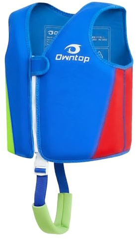 Owntop Chaleco de Natación para Niños – Chaqueta de Natación Ligera para Aprender a Nadar | Ayuda de Natación para Niños Pequeños con Cómoda Correa para la Entrepierna | Chaleco de Flotabilidad