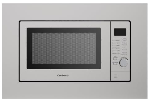 Corberó – inbyggd mikrovågsugn | CMICIG126 | 20 l | 800 W | 6 effektnivåer | grill | avfrostningsfunktion | digital display | automatisk menyfunktion | roterande tallrik | Inox med ram