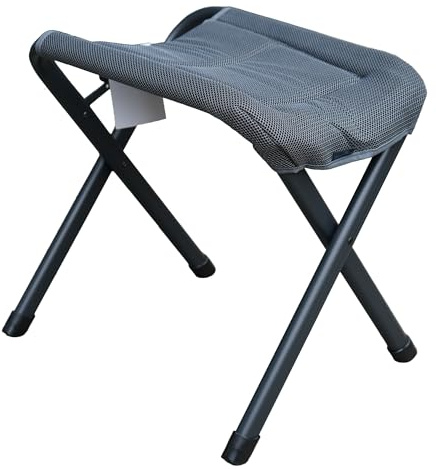 osoltus Alu Camping Hocker für Klappsessel mit3D Soft Touch Open-Grey