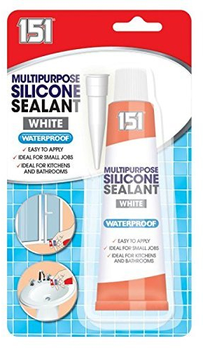 WHITE BATH & SHOWER BASIN MOULD RESISTANT WATERPROOF SILICONE SEALANT 70g/NEW