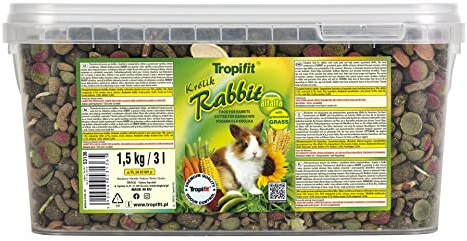 Rabbit 3L / 1,5kg - Alimento Completo para Conejos con vainas de algarroba y Granos de Alfalfa Altamente proteínica