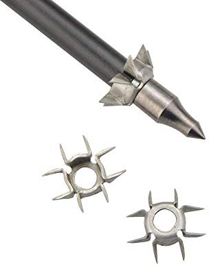 SHARROW 24 Stück 8 Pfote Pfeilspitzen Judo Broadhead Jagdspitzen 25 Grain für Carbonpfeile Bogensport Bogenschießen (24 Stück)