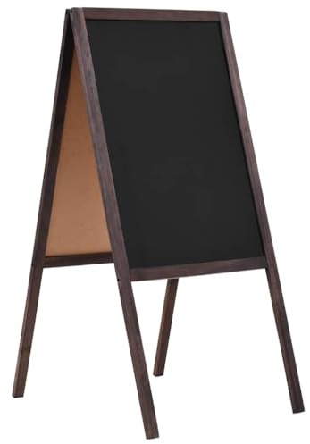 vidaXL Tafel Kundenstopper Doppelseitig Zedernholz Freistehend 40×60cm