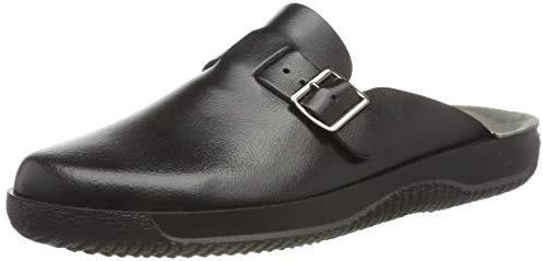 Rohde Herren Pantoffeln Soltau Hausschuhe Schuhe Schwarz 1970 90, Schuhgröße:43 EU