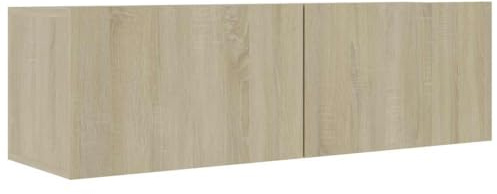 vidaXL Mueble para TV Madera contrachapada Color Roble 100x30x30 cm