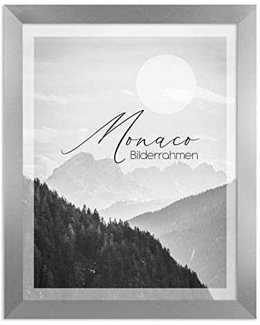BIRAPA Monaco Bilderrahmen 70x100 cm Alu Gebürstet - Bilderrahmen Metall Optik, Alu Gebürstet Rahmen, Posterrahmen, Wechselrahmen
