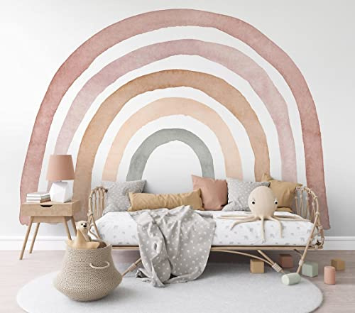 BelleImpression Regenbogen-Wandaufkleber (83,8 cm breit x 60 cm hoch), zum Abziehen und Aufkleben, perfekt für Kinderzimmer, Spielzimmer, Kinderzimmer oder Schlafzimmer. Geeignet für Babys, Kinder