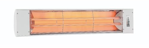 Eurofase Heating 5000 Watt Electric Infrared Dual Element Heater-240 Voltage-White Finish-No Fascia Decorative Fascia