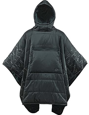Therm-a-Rest Unisex-Erwachsene Honcho Poncho Wearable Hoodie Blanket Tragbare Kapuzendecke, Schwarzwald-Druck, One Size