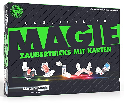Marvins Magie – 250 ultimative Zauberkartentricks – Kartenspiele für Kinder – Kinderspielzeug zu Weihnachten & Geburtstag – Kartentrick-Zauberset für Kinder ab 8 Jahren