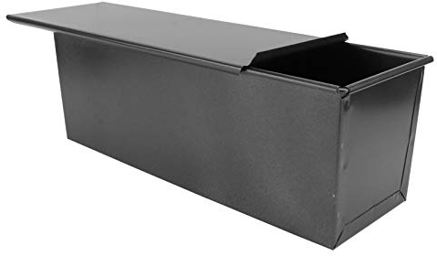 UPKOCH 5agujeros Molde Pan Inglés Antiadherente Con Tapa Deslizante Para Pan De Molde y Tostadas Caseras Negro Cavidades Horno Cocina Hogar Restaurante
