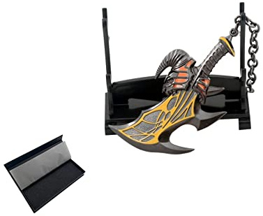 hanaiette 1 llavero con diseño de arma de God of War Chaos Blade Thunder Hammer Hacha Espada con soporte de exhibición (modelo 5 en caja)